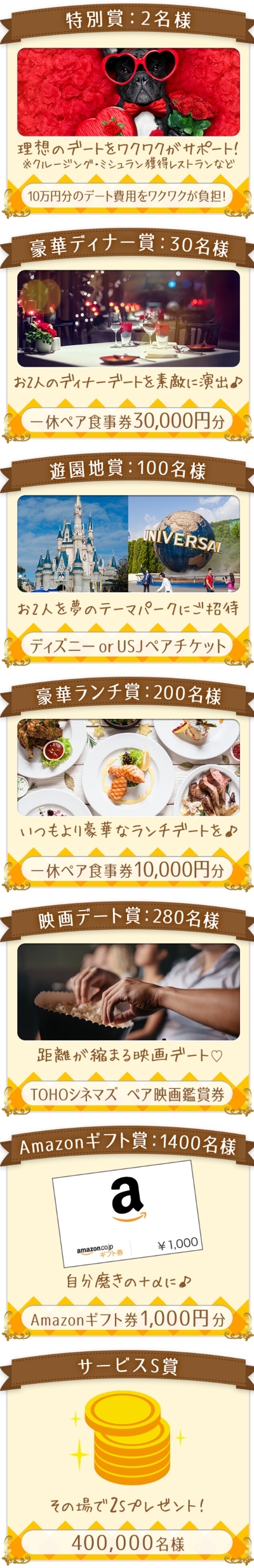 ワクワクメール 総額1,500万円分プレゼントキャンペーン